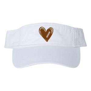 Football Heart Sport Lover Valucap Bio-Washed Visor