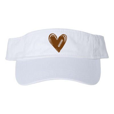 Football Heart Sport Lover Valucap Bio-Washed Visor