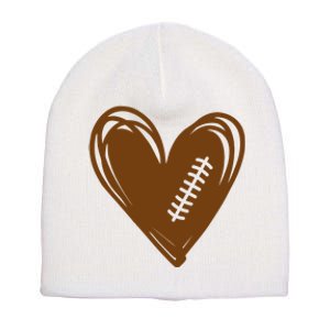 Football Heart Sport Lover Short Acrylic Beanie