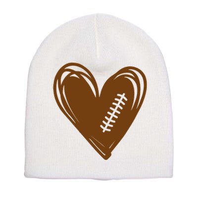 Football Heart Sport Lover Short Acrylic Beanie