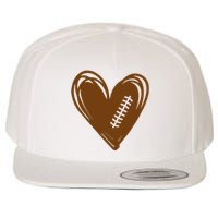 Football Heart Sport Lover Wool Snapback Cap