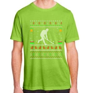 Field Hockey Sports Lover Xmas Ugly Field Hockey Christmas Gift Adult ChromaSoft Performance T-Shirt