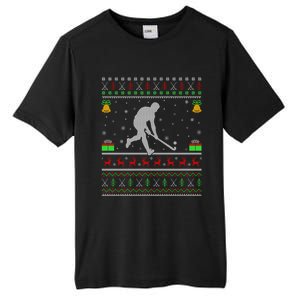 Field Hockey Sports Lover Xmas Ugly Field Hockey Christmas Gift Tall Fusion ChromaSoft Performance T-Shirt