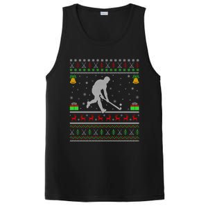 Field Hockey Sports Lover Xmas Ugly Field Hockey Christmas Gift PosiCharge Competitor Tank