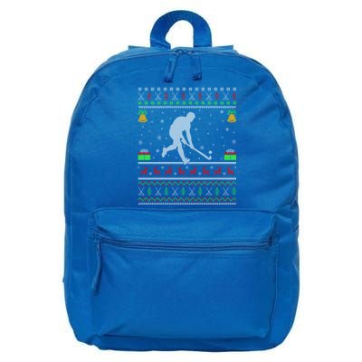 Field Hockey Sports Lover Xmas Ugly Field Hockey Christmas Gift 16 in Basic Backpack