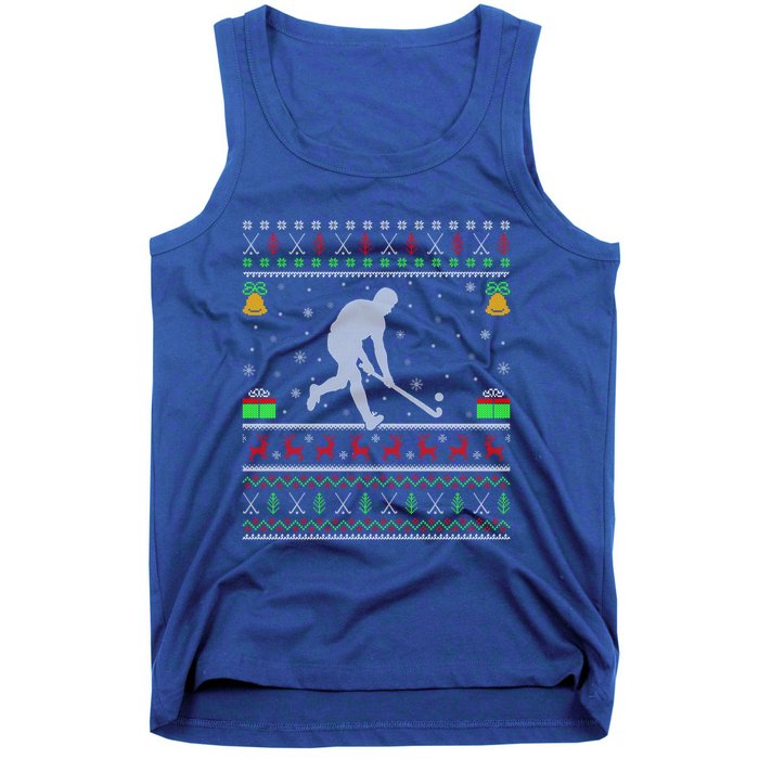 Field Hockey Sports Lover Xmas Ugly Field Hockey Christmas Gift Tank Top