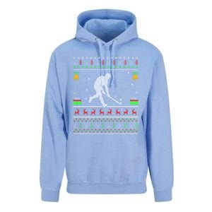 Field Hockey Sports Lover Xmas Ugly Field Hockey Christmas Gift Unisex Surf Hoodie