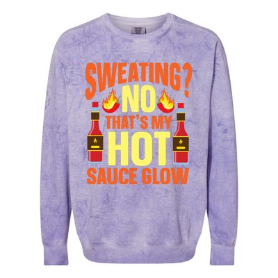 Funny Hot Sauce Colorblast Crewneck Sweatshirt