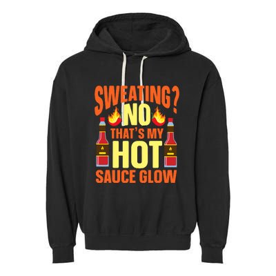 Funny Hot Sauce Garment-Dyed Fleece Hoodie