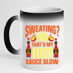 Funny Hot Sauce 11oz Black Color Changing Mug