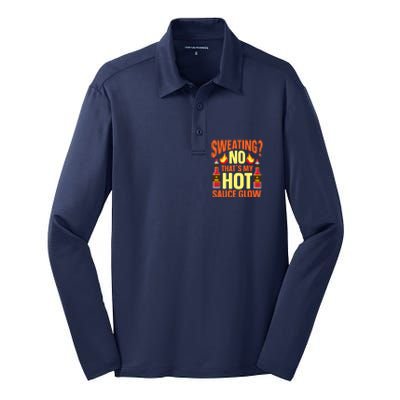 Funny Hot Sauce Silk Touch Performance Long Sleeve Polo