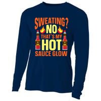 Funny Hot Sauce Cooling Performance Long Sleeve Crew