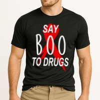 Funny Halloween Say Boo To Drugs Awareness Red Ribbon Cooling Performance Crew T-Shirt