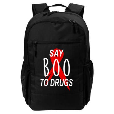 Funny Halloween Say Boo To Drugs Awareness Red Ribbon Backpack