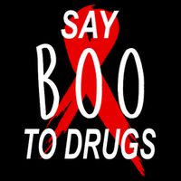 Funny Halloween Say Boo To Drugs Awareness Red Ribbon Sustainable Bucket Hat