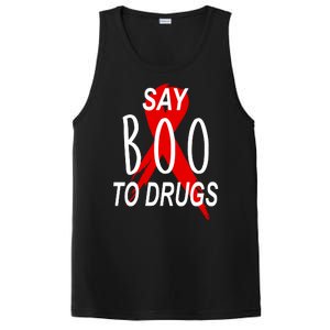 Funny Halloween Say Boo To Drugs Awareness Red Ribbon PosiCharge Competitor Tank