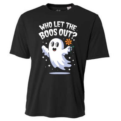 Funny Halloween Spooky Season Cute Pun Who Let The Boos Out Cooling Performance Crew T-Shirt