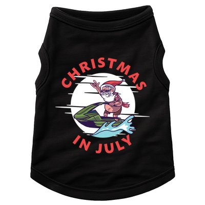 Funny Hawaiian Santa Santa Jet Ski Merry Christmas In July Gift Doggie Tank
