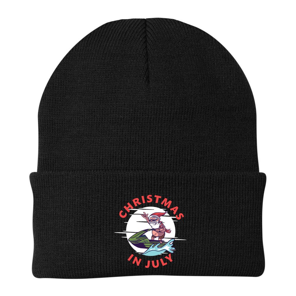 Funny Hawaiian Santa Santa Jet Ski Merry Christmas In July Gift Beanie