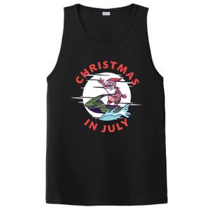 Funny Hawaiian Santa Santa Jet Ski Merry Christmas In July Gift PosiCharge Competitor Tank