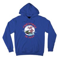 Funny Hawaiian Santa Santa Jet Ski Merry Christmas In July Gift Hoodie