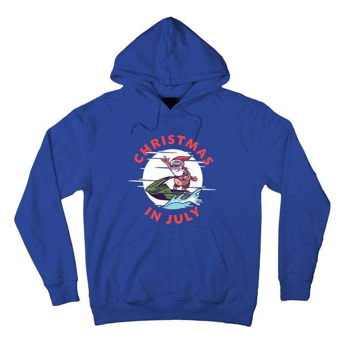 Funny Hawaiian Santa Santa Jet Ski Merry Christmas In July Gift Hoodie