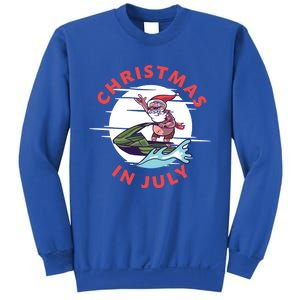 Funny Hawaiian Santa Santa Jet Ski Merry Christmas In July Gift Sweatshirt