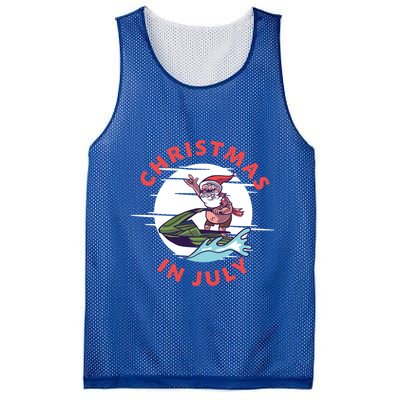 Funny Hawaiian Santa Santa Jet Ski Merry Christmas In July Gift Mesh Reversible Basketball Jersey Tank