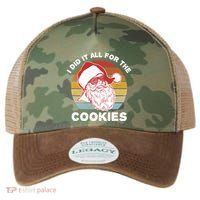 Funny Hipster Santa Cute Gift I Did It All For The Cookies Gift Legacy Tie Dye Trucker Hat