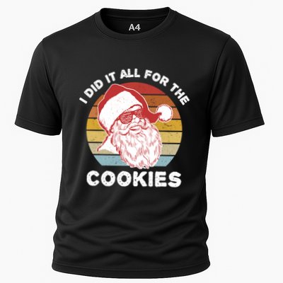 Funny Hipster Santa Cute Gift I Did It All For The Cookies Gift Performance Shirt
