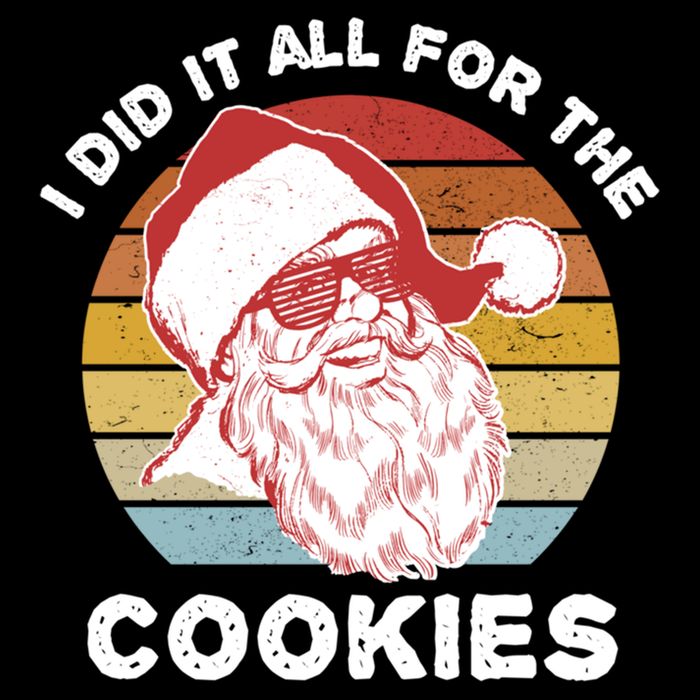 Funny Hipster Santa Cute Gift I Did It All For The Cookies Gift Impact Tech Backpack