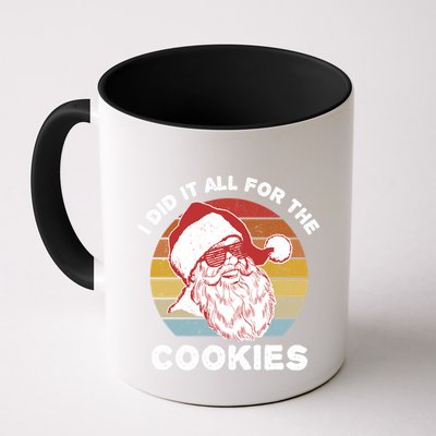 Funny Hipster Santa Cute Gift I Did It All For The Cookies Gift Mug