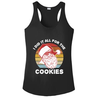 Funny Hipster Santa Cute Gift I Did It All For The Cookies Gift Ladies PosiCharge Competitor Racerback Tank