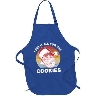 Funny Hipster Santa Cute Gift I Did It All For The Cookies Gift Apron