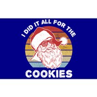 Funny Hipster Santa Cute Gift I Did It All For The Cookies Gift Bumper Sticker