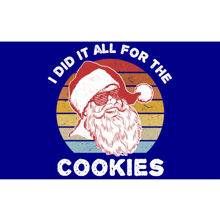 Funny Hipster Santa Cute Gift I Did It All For The Cookies Gift Bumper Sticker