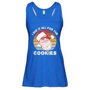 Funny Hipster Santa Cute Gift I Did It All For The Cookies Gift Ladies Essential Flowy Tank