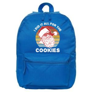 Funny Hipster Santa Cute Gift I Did It All For The Cookies Gift 16 in Basic Backpack