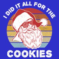 Funny Hipster Santa Cute Gift I Did It All For The Cookies Gift Short Acrylic Beanie