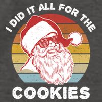 Funny Hipster Santa Cute Gift I Did It All For The Cookies Gift Vector Backpack