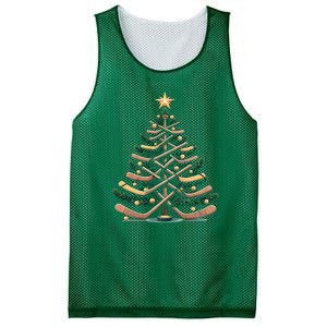 Funny Hockey Stick Christmas Pine Tree Gift Mesh Reversible Basketball Jersey Tank