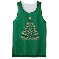 Funny Hockey Stick Christmas Pine Tree Gift Mesh Reversible Basketball Jersey Tank