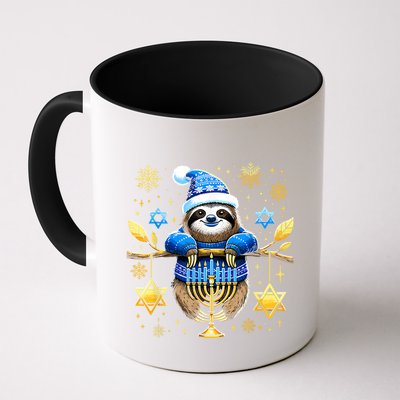 Funny Hanukkah Sloth Jewish Chanukah Sleeping Hanukkah Pjs Mug