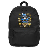 Funny Hanukkah Sloth Jewish Chanukah Sleeping Hanukkah Pjs 16 in Basic Backpack