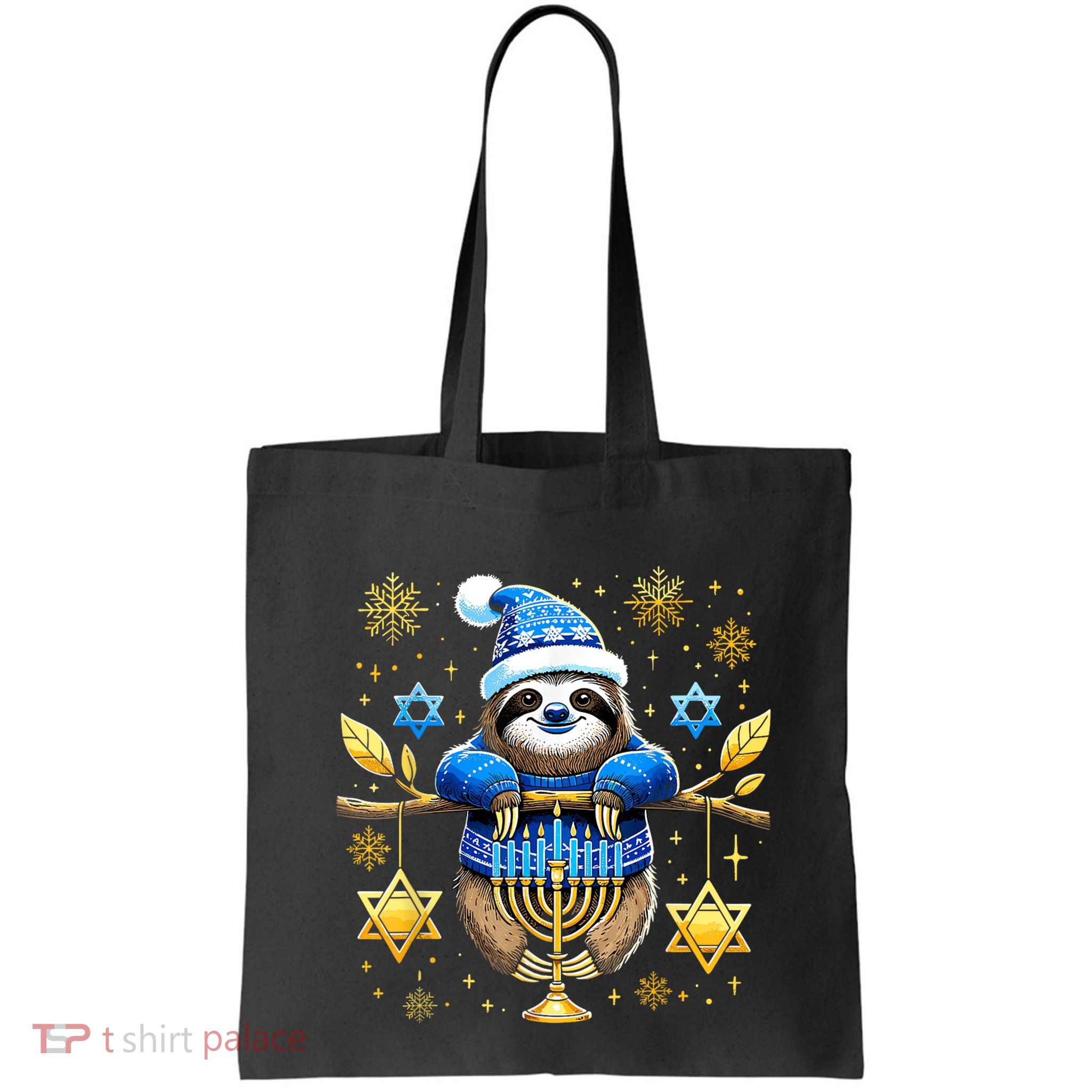 Funny Hanukkah Sloth Jewish Chanukah Sleeping Hanukkah Pjs Bag
