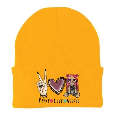 Funny Halloween Shirts, Peace Love Voodoo Knit Cap Winter Beanie