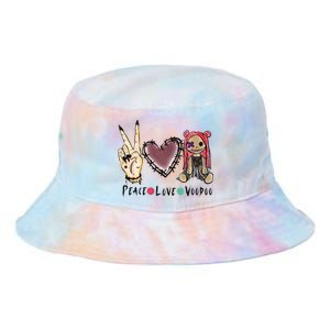 Funny Halloween Shirts, Peace Love Voodoo Tie Dye Newport Bucket Hat