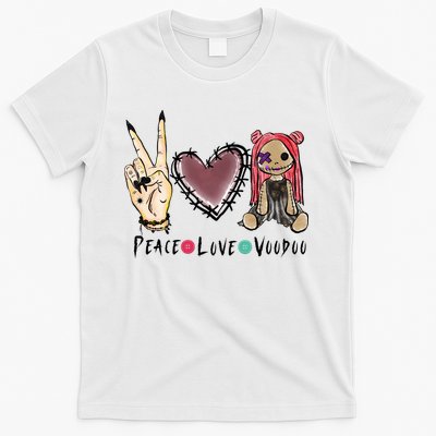 Funny Halloween Shirts, Peace Love Voodoo T-Shirt