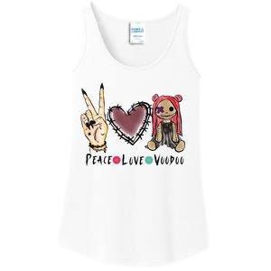 Funny Halloween Shirts, Peace Love Voodoo Ladies Essential Tank