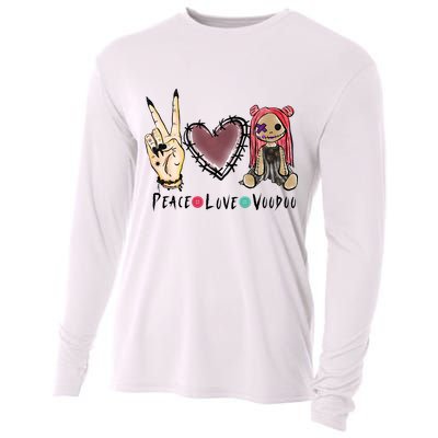 Funny Halloween Shirts, Peace Love Voodoo Cooling Performance Long Sleeve Crew